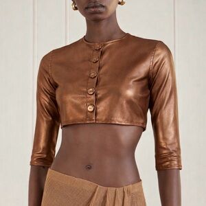 Lisa Marie Fernandez Metallic Cardigan Size 2